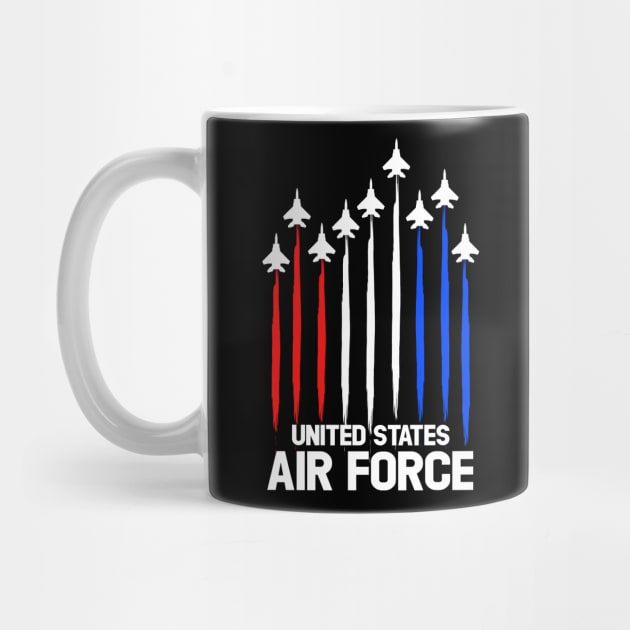 Air Force Flyover T-Shirt Veterans Day 4th of July Gift by Otis Patrick